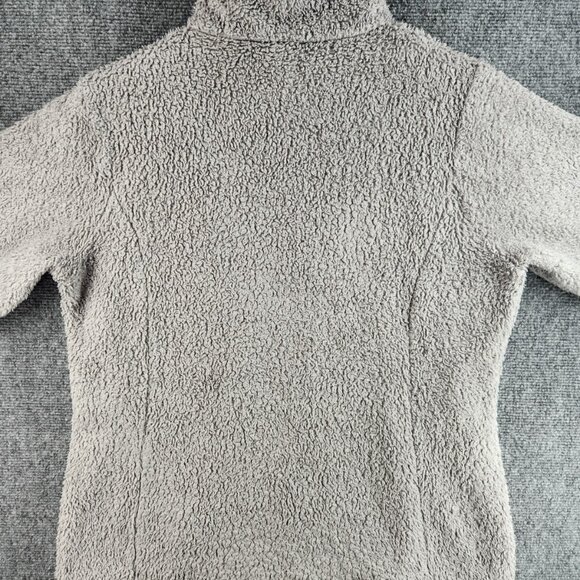 Patagonia Fleece Pullover Jacket Women Gray 1/2 Zip Chest Logo Long Sleeve Adult - Picture 12 of 13